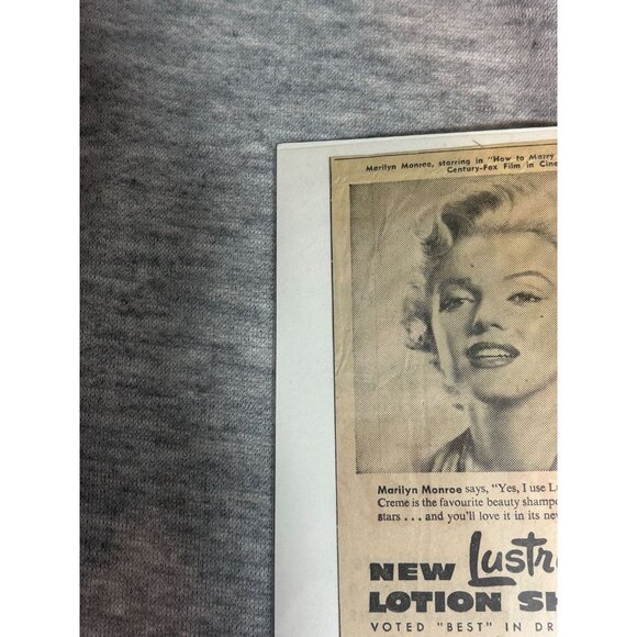 1953 Newspaper Marilyn Monroe Lustre Creme Shampoo Vintage Print Ad - Picture 2 of 7